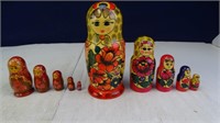 (6) Vintage Czechoslovakian Wooden Nesting Dolls