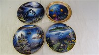 (4) Danbury Mint Underwater Paradise Plates