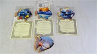 (4) Rainbow Reef Collection Fish Plates