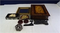 Wooden jewelry box/Mirror and More