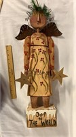 Wooden angel decor