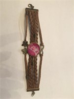NEW LEATHER STRAND BUTTERFLY BRACELET FOR 7-8"