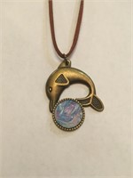 NEW 1.5" DOLPHIN PENDANT W/CORD