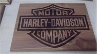 HARLEY DAVIDSON CEDAR PLAQUE 11X8