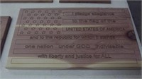 PATRIOTIC CEDAR PLAQUE 15X9