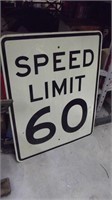 SPEED LIMIT 60 SIGN