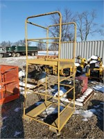 Warehouse Ladder w/Forklift Pockets on Casters