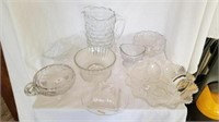 Assorted clear glass
