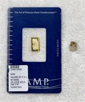 1 G. Gold Ingot & Gold Backed Dental Implant U16E