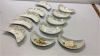 Eleven Antique Bone China Side Dishes K13C