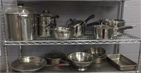Large Lot Of Stainless Cookware