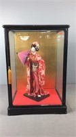 Japanese Figure In Glass Display Case