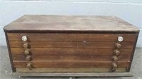 Antique Bench Top Engineers Cabinet With Contents