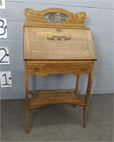 Antique Oak Drop Front Desk