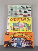 Games -Operation, Aggravation, Checkers