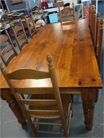 LARGE TABLE & 8 CHAIRS