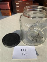 Vintage Glass Coffee Jar w/ lid
