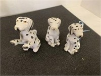 three dalmation figurines