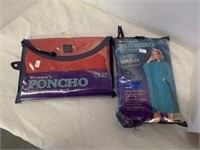 poncho blue and red