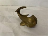 brass whale paper weight