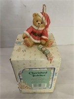 CHERISHED TEDDIES- SANTA WITH JOY BLOCKS