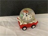 dalmation snow globe- wagon