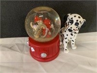 dalmation globe on fire hydrant