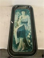 coca-cola tray-vintage lady