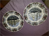 CURRIER & IVES BY CHURCHILL - PAIR OF SHIP PLATES