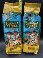 2 Sumatra coffee - 1 whole bean, 1 ground - 1lb