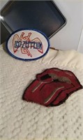 2 vintage patches. rolling stones and led zepplin