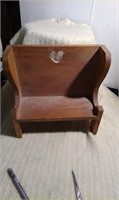 vintage wooden doll bench