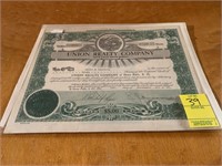 Union Realty Company Certificate--Sioux Falls, SD