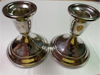 Towel Sterling Silver Candle Holders