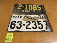 1941, 1954 SD License Plates