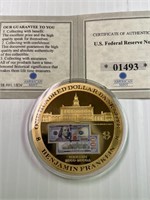 AmeriMint $100 Federal Reserve Note Coin Real 24k