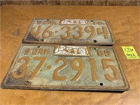 1969 SD License Plates