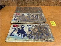 KS, WY License Plates
