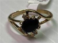 Onyx Ring Gold Plated