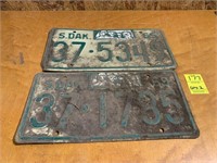 1965 SD License Plates
