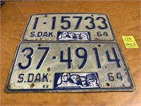 1964 SD License Plates