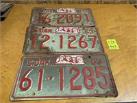 1963 SD License Plates