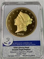 1849 Gold Tribute Double Eagle Layered  24kt Gold