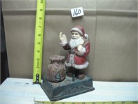 SANTA CLAUS CAST IRON COIN BANK WORKING