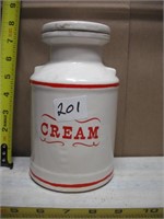 CREAM JAR W/ LID