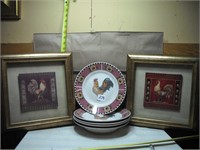 LOT OF CHICKEN PLATES AND PICS