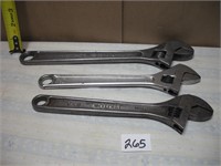 LOT OF 3 CRESENT WRENCHES