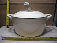 6.5 QT WHITE CAST IRON PAN USED CONDITION SEE PICS