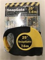 New Snap Gate 25ft Carabiner Tape Measure