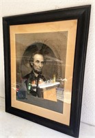 24” x 40” framed Abraham Lincoln portrait